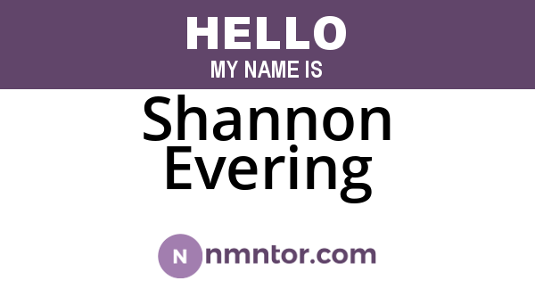 Shannon Evering