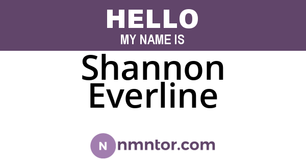 Shannon Everline