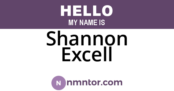 Shannon Excell