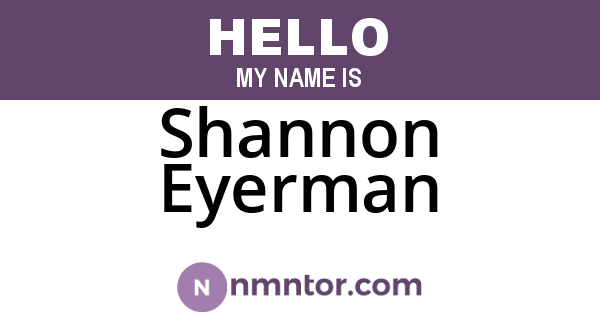 Shannon Eyerman