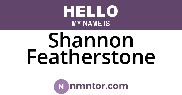 Shannon Featherstone