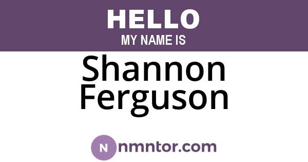 Shannon Ferguson