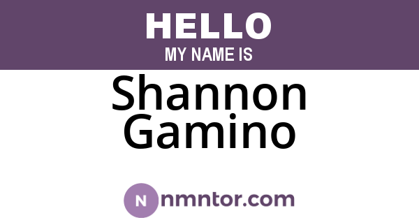 Shannon Gamino