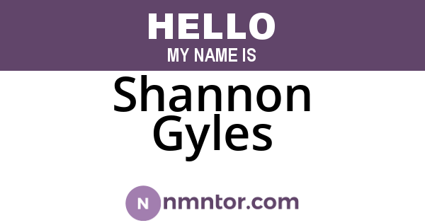 Shannon Gyles