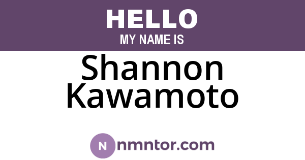 Shannon Kawamoto