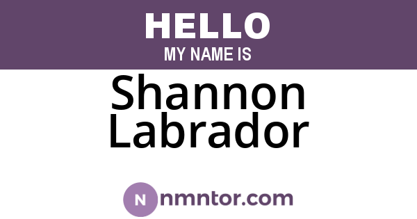 Shannon Labrador