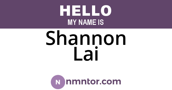 Shannon Lai