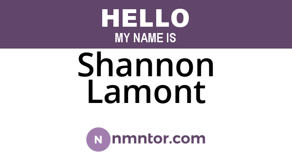 Shannon Lamont