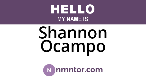 Shannon Ocampo