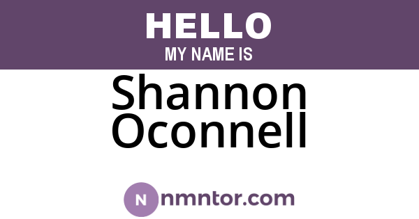 Shannon Oconnell