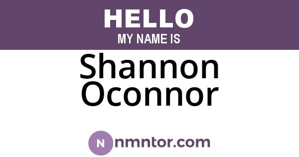 Shannon Oconnor