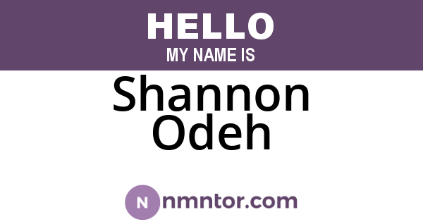 Shannon Odeh