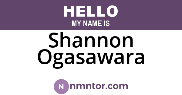 Shannon Ogasawara