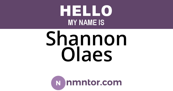 Shannon Olaes