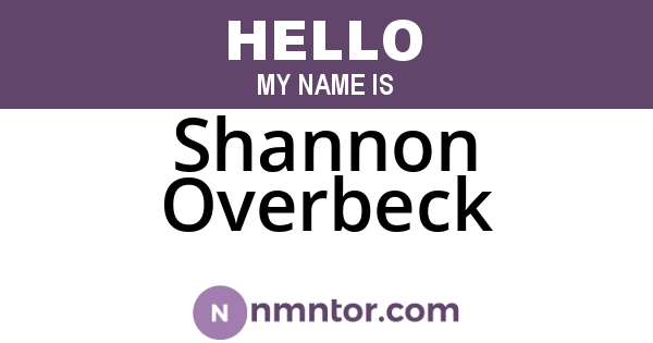 Shannon Overbeck