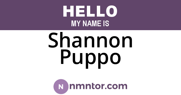 Shannon Puppo