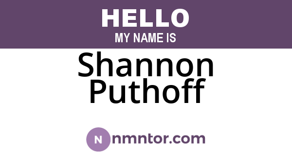 Shannon Puthoff