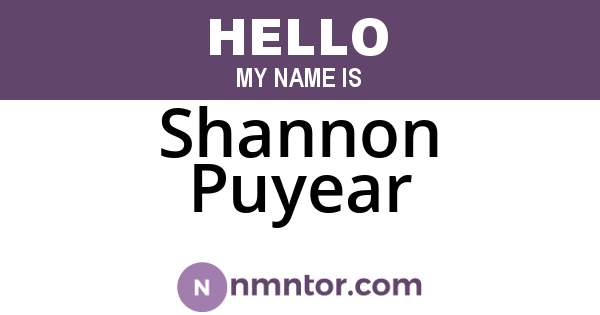 Shannon Puyear