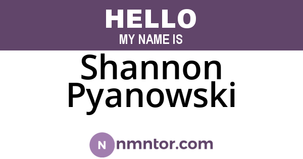 Shannon Pyanowski