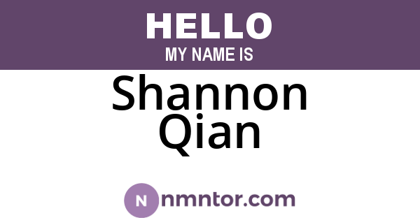 Shannon Qian