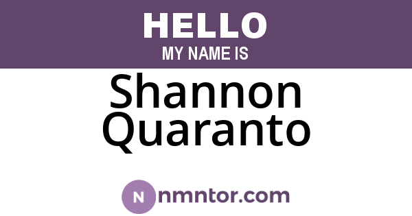 Shannon Quaranto