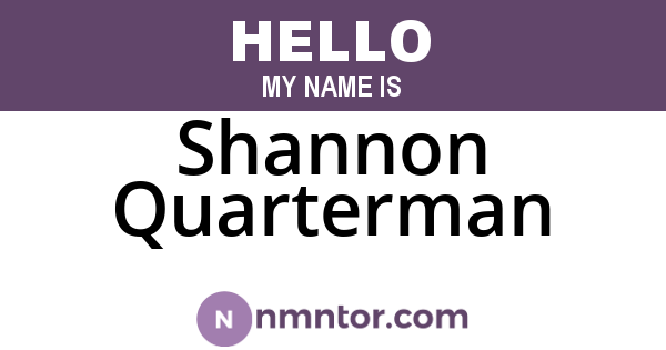 Shannon Quarterman