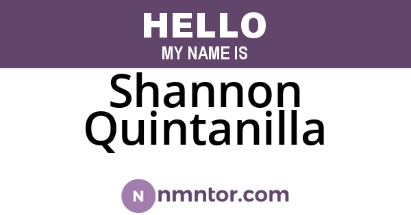 Shannon Quintanilla