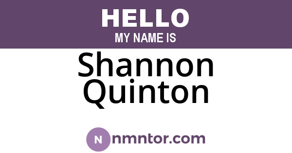 Shannon Quinton