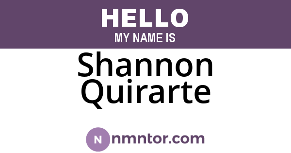 Shannon Quirarte