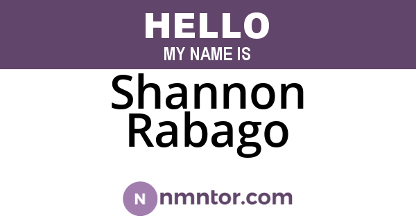 Shannon Rabago