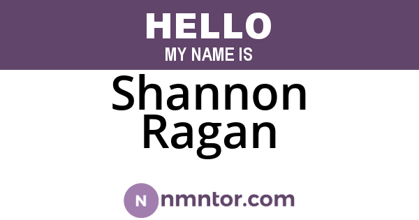 Shannon Ragan