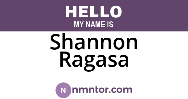 Shannon Ragasa