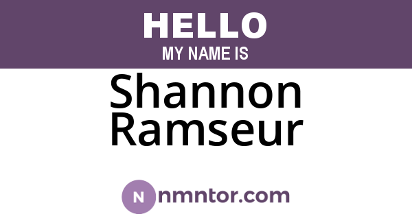 Shannon Ramseur