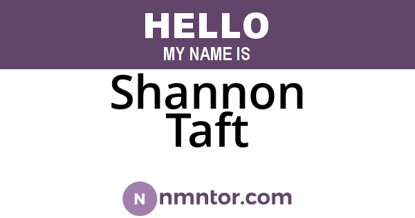 Shannon Taft