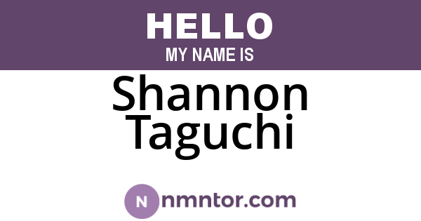 Shannon Taguchi