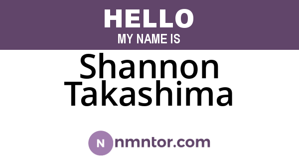 Shannon Takashima