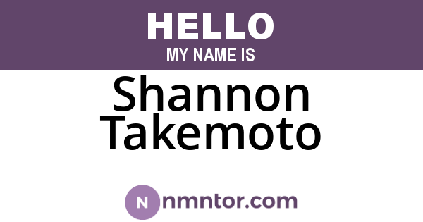 Shannon Takemoto