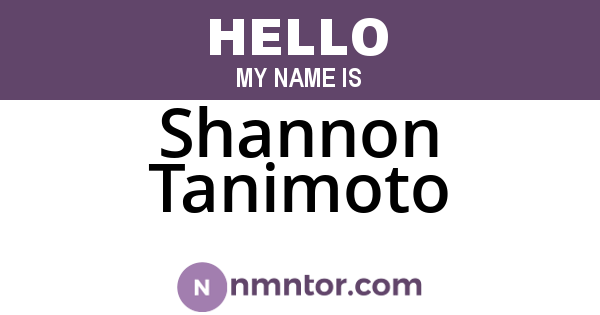 Shannon Tanimoto
