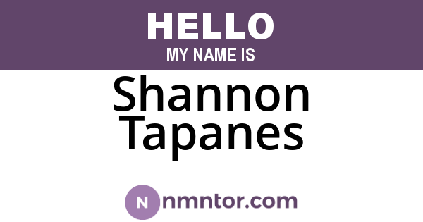 Shannon Tapanes