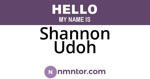 Shannon Udoh
