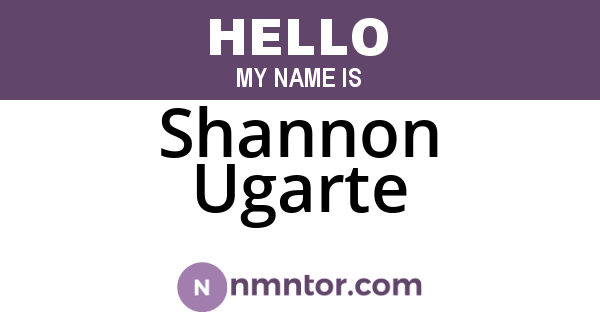Shannon Ugarte