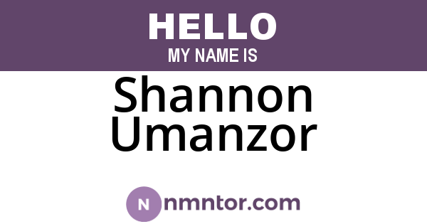 Shannon Umanzor