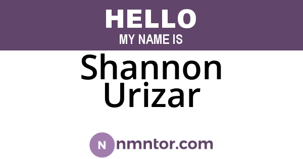 Shannon Urizar