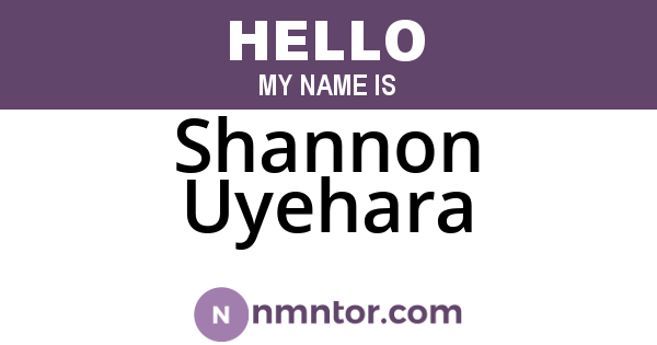 Shannon Uyehara