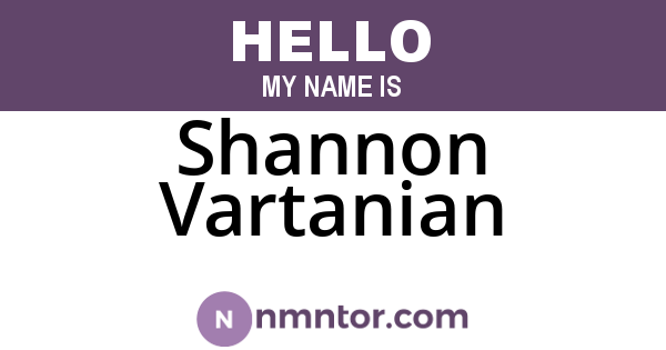 Shannon Vartanian