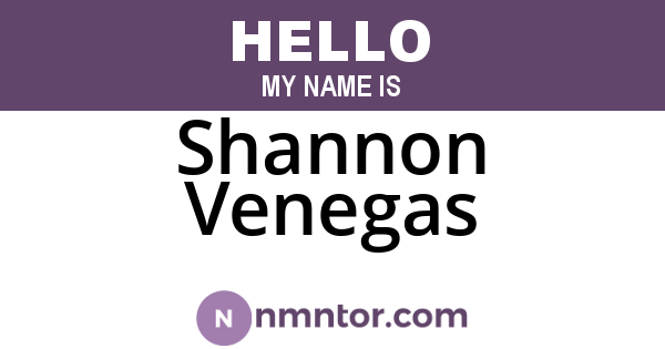 Shannon Venegas