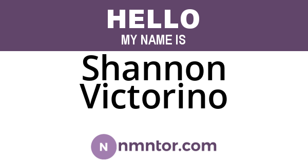 Shannon Victorino