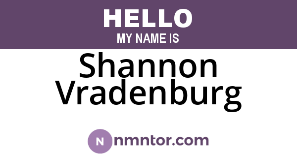 Shannon Vradenburg
