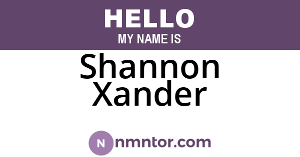 Shannon Xander