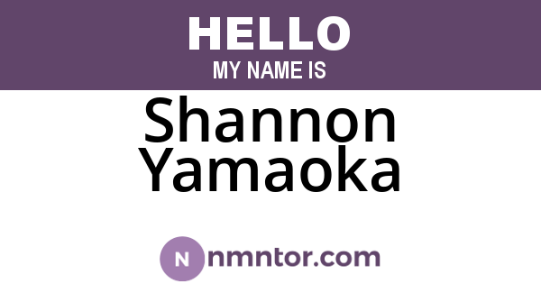 Shannon Yamaoka